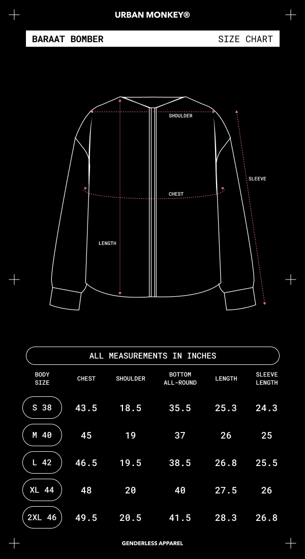 Size Chart Mobile Image