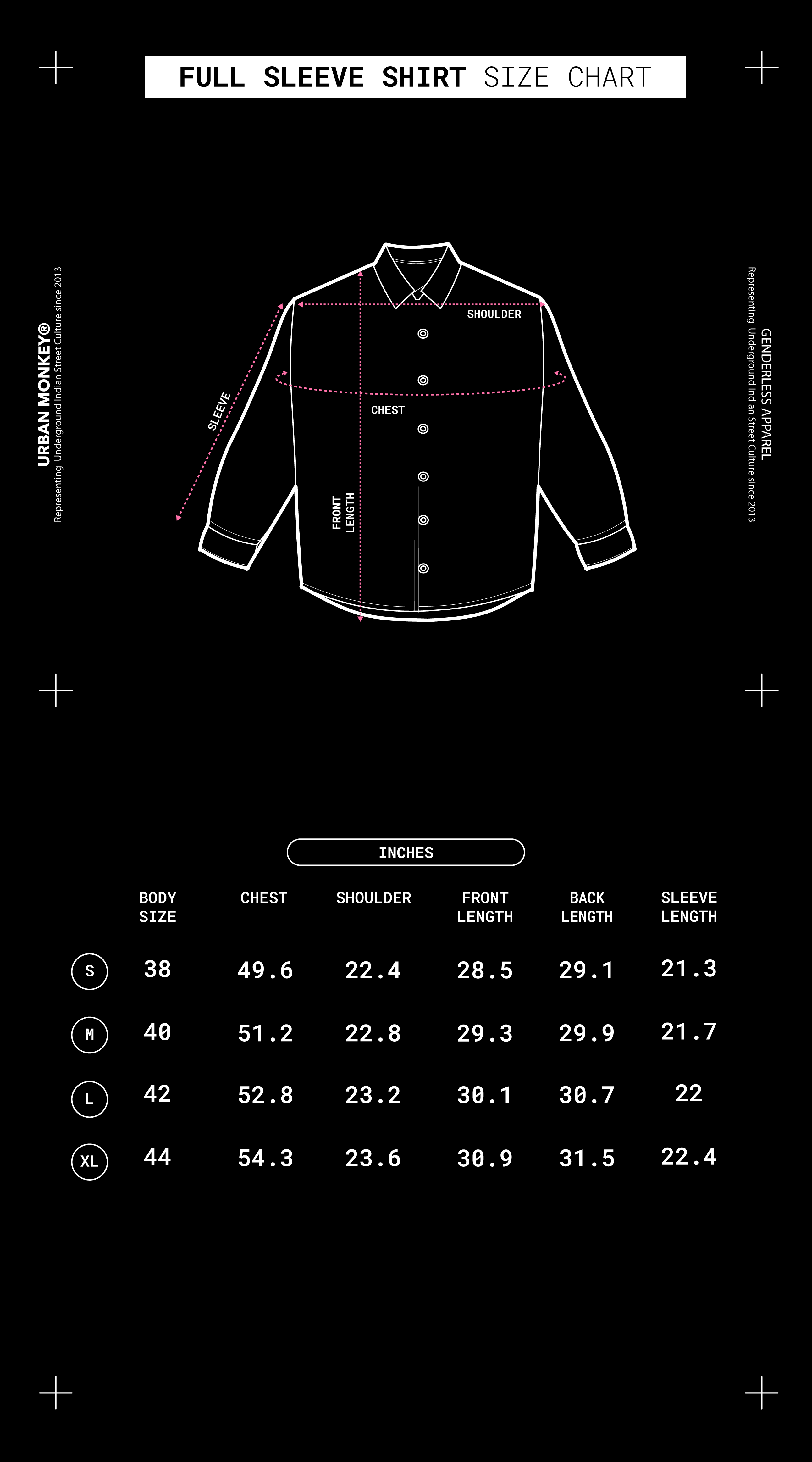 Size Chart Mobile Image