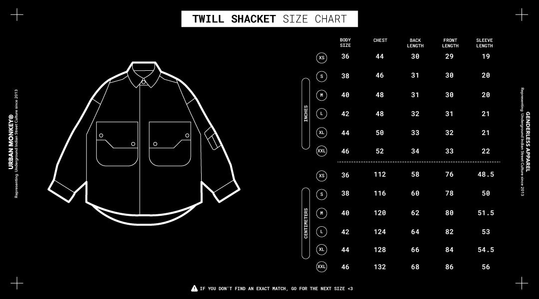 Buy Cotton Twill Black Shacket Online – Urban Monkey®