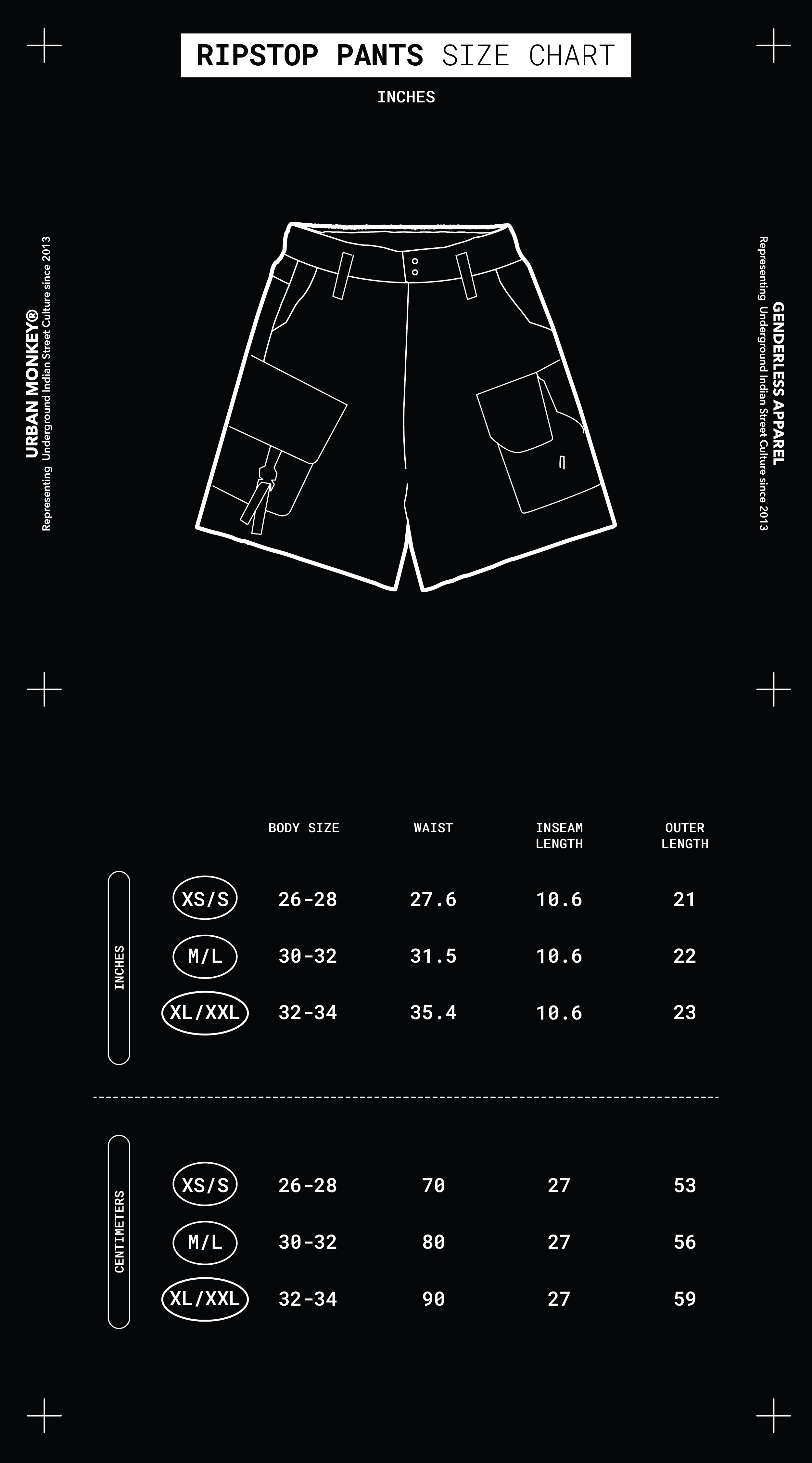 Size Chart Mobile Image