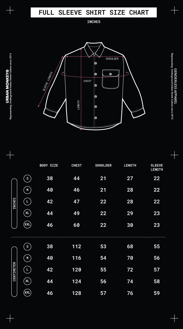 Size Chart Mobile Image