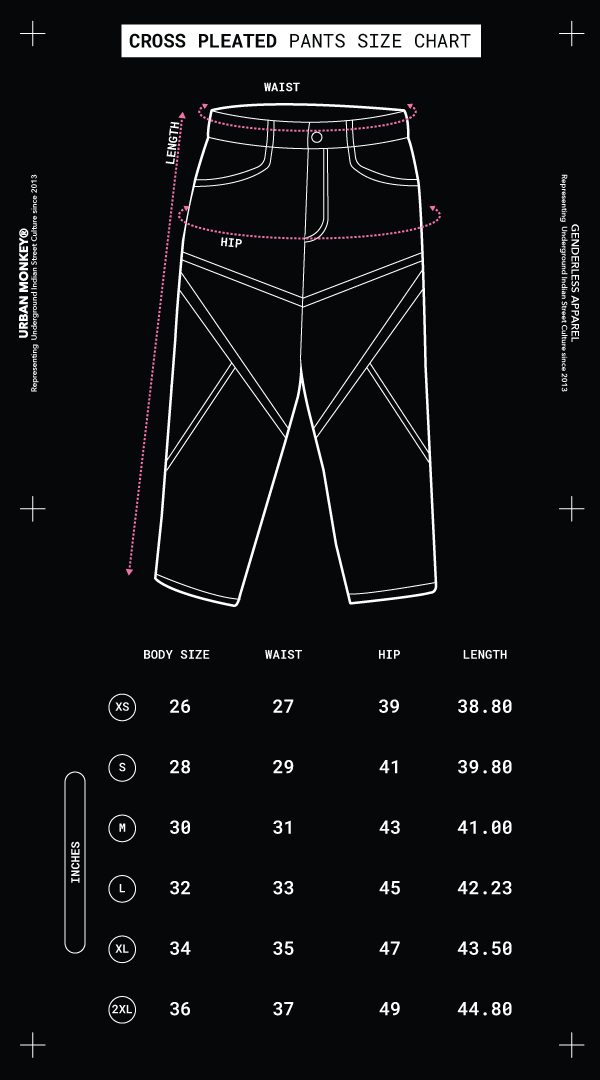 Size Chart Mobile Image