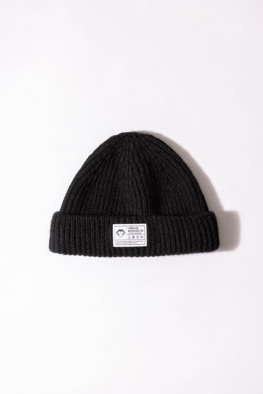 Fisherman Beanie // Black - Urban Monkey® - UM23SMB427_BLK