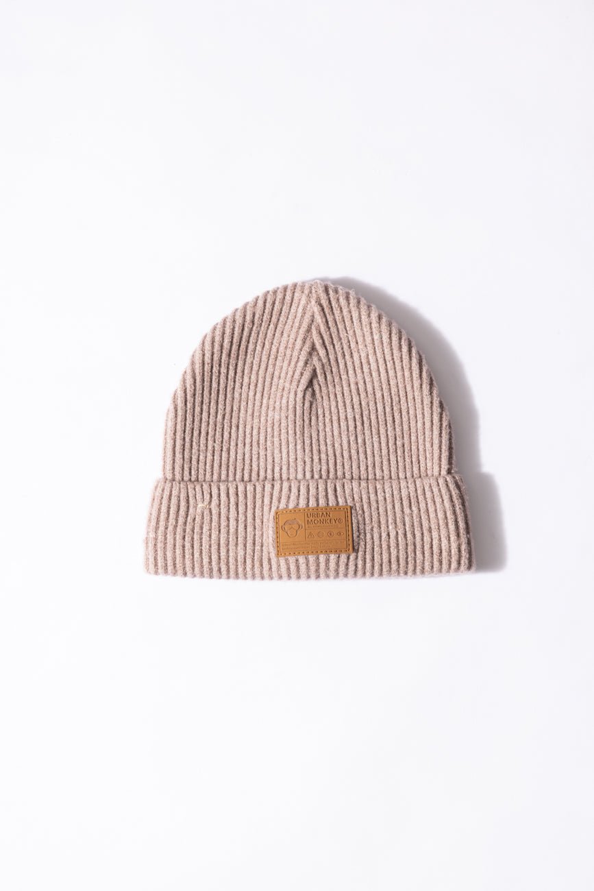 Cuffed Beanie // Sand Brown - Urban Monkey® - UM23SMB053_CML