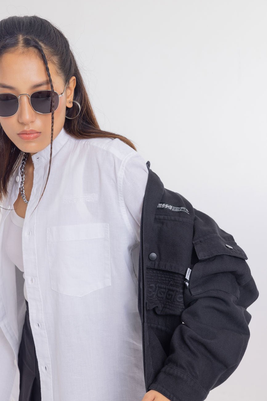 Cotton Twill Shacket // Black - Urban Monkey® - UM23A_SH_003A_XS