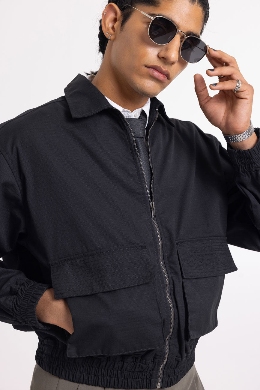 Crack Rock // Ripstop Zipper Jacket - Urban Monkey® - SK_BLK_001_S