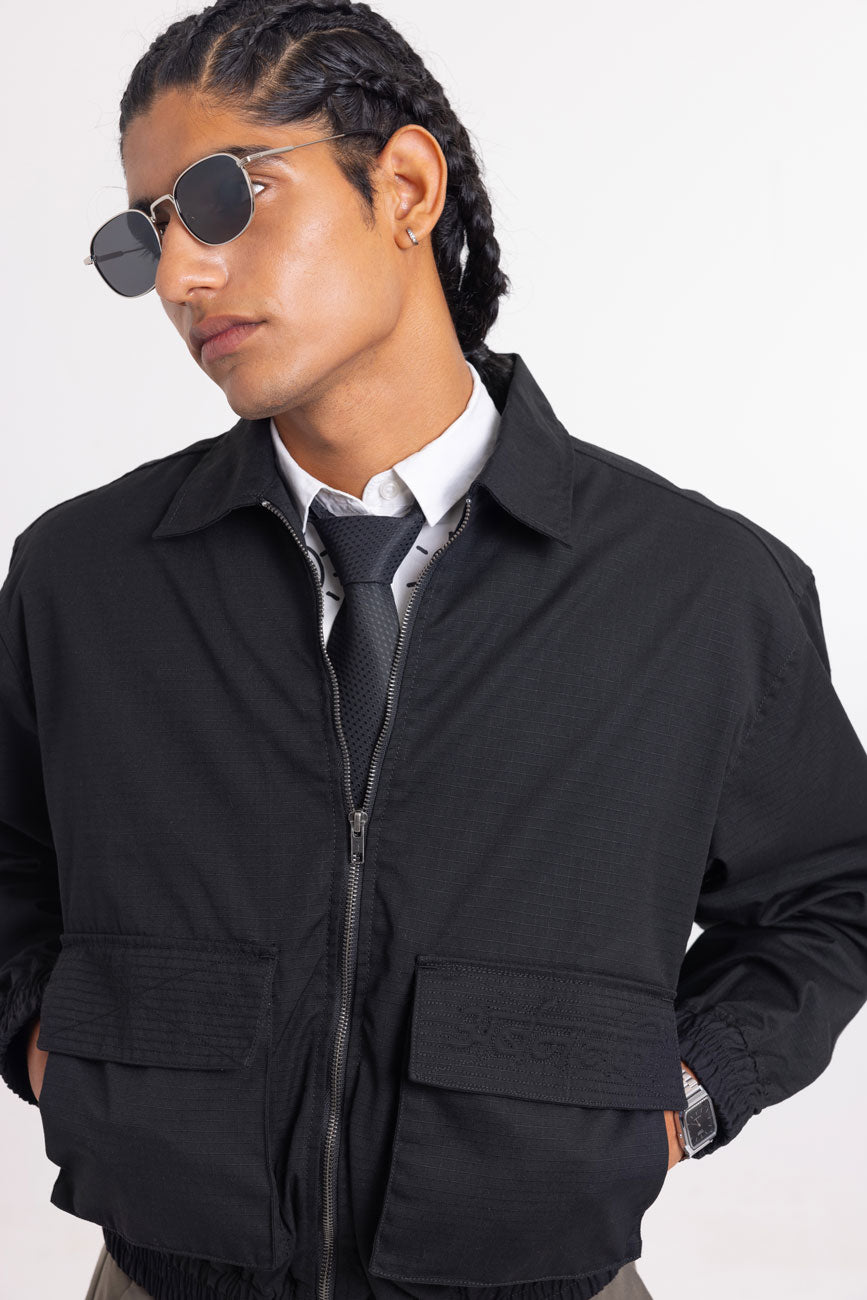 Crack Rock // Ripstop Zipper Jacket - Urban Monkey® - SK_BLK_001_S