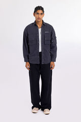 Cotton Twill Shacket // Graphite - Urban Monkey® - UM23A_SH_003B_XS