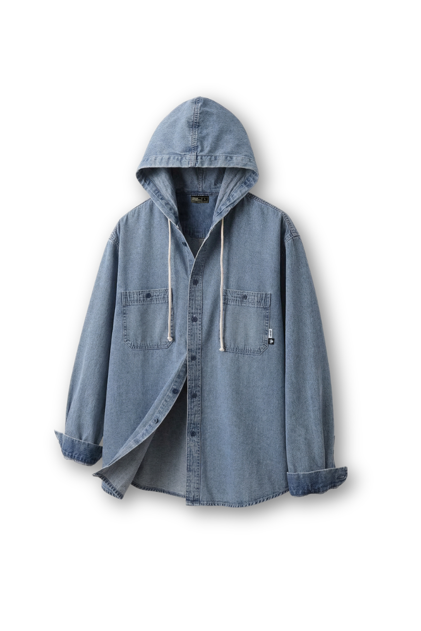 Hooded Denim Shirt Urban Monkey®