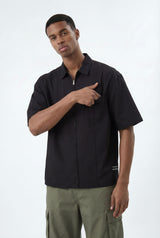 Zip Up Shirt // Black