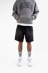 Denim Shorts // Washed Charcoal - Urban Monkey® - UM24A_DE_009_S