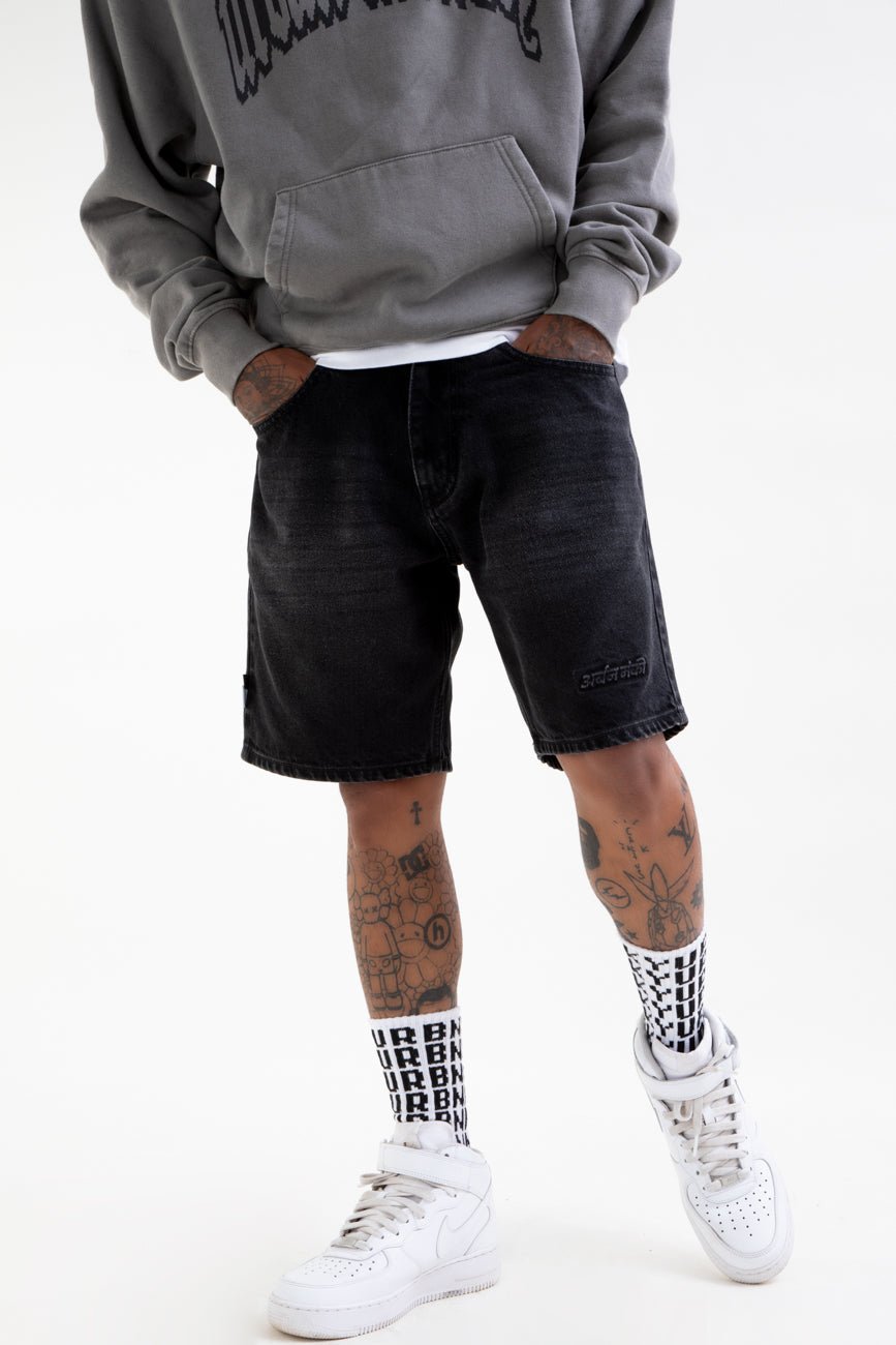 Denim Shorts // Washed Charcoal - Urban Monkey® - UM24A_DE_009_S