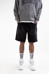 Denim Shorts // Washed Charcoal - Urban Monkey® - UM24A_DE_009_S