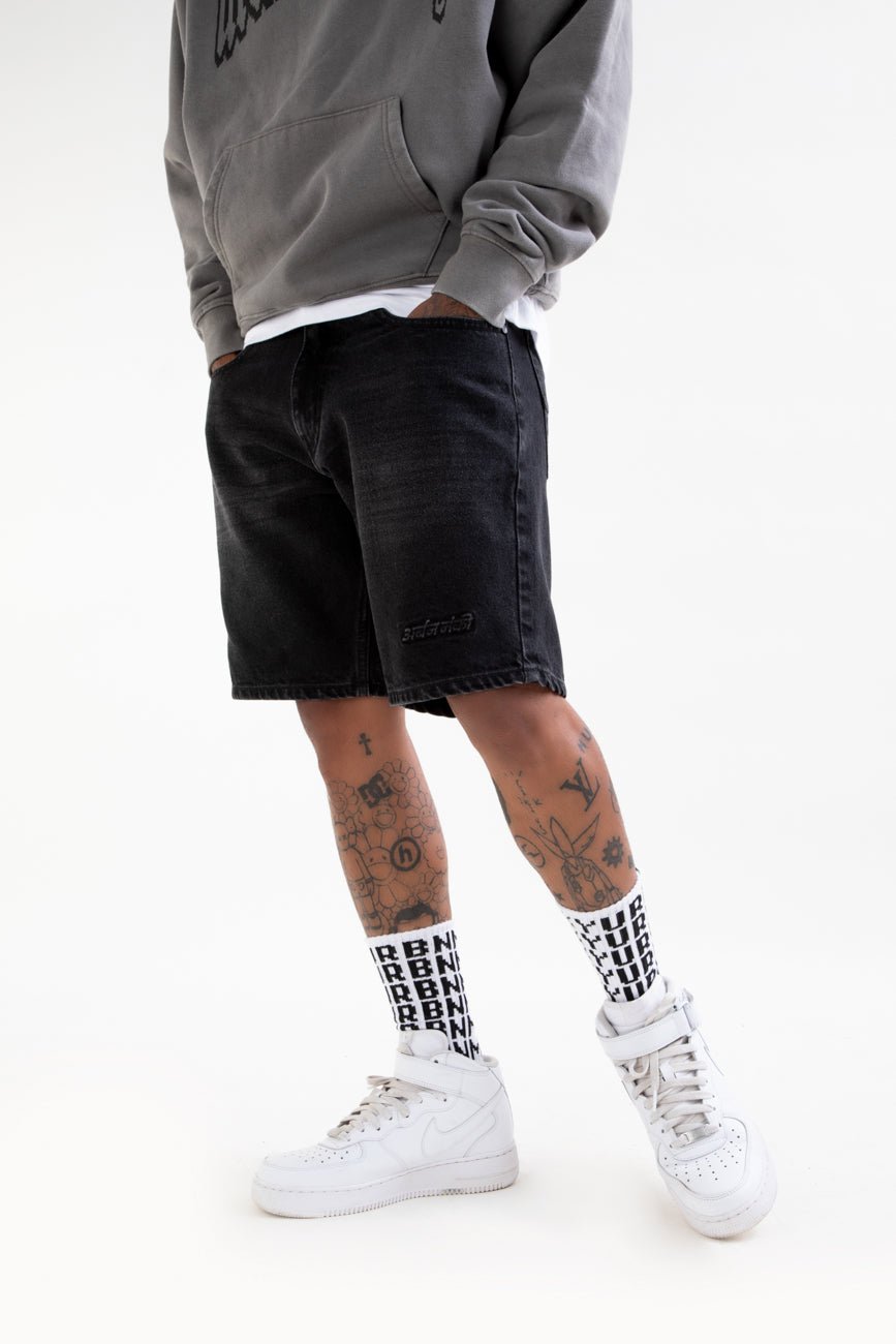 Denim Shorts // Washed Charcoal - Urban Monkey® - UM24A_DE_009_S