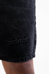 Denim Shorts // Washed Charcoal - Urban Monkey® - UM24A_DE_009_S