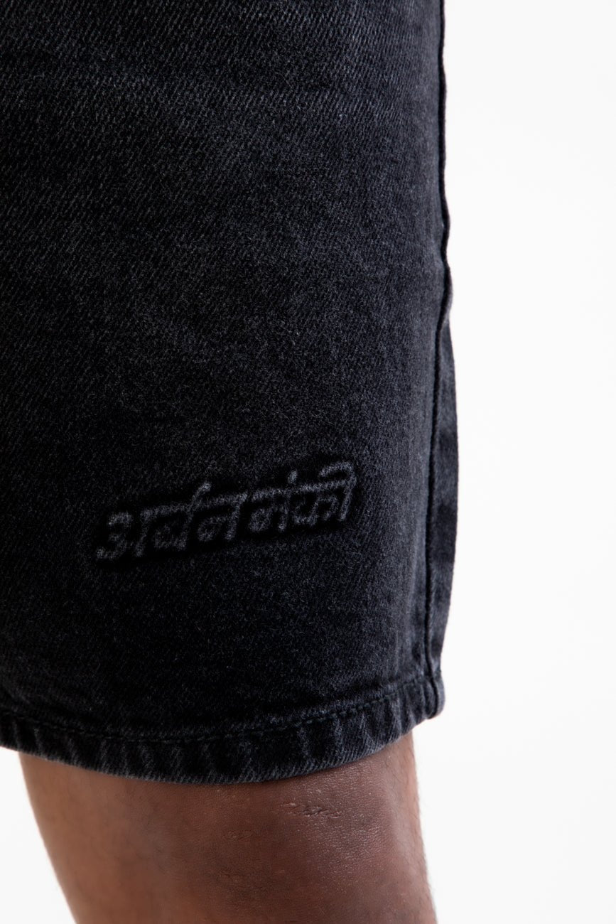 Denim Shorts // Washed Charcoal - Urban Monkey® - UM24A_DE_009_S