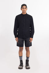 Linen Shirt // Black - Urban Monkey® - UM24A_SH_B002_S