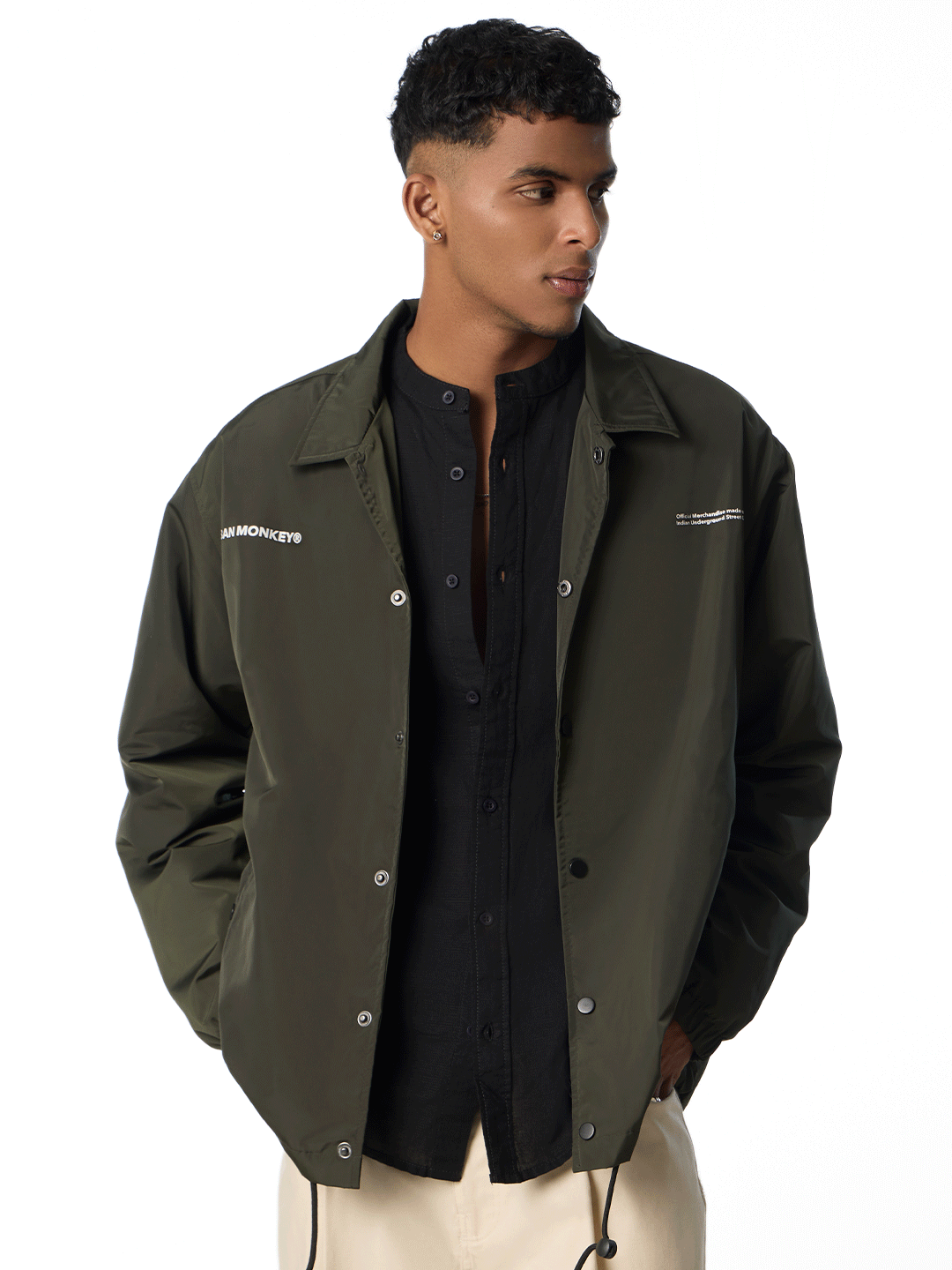 Button Down Lightweight Jacket // Olive Green - Urban Monkey® - UM24A_CORE_JK3_S