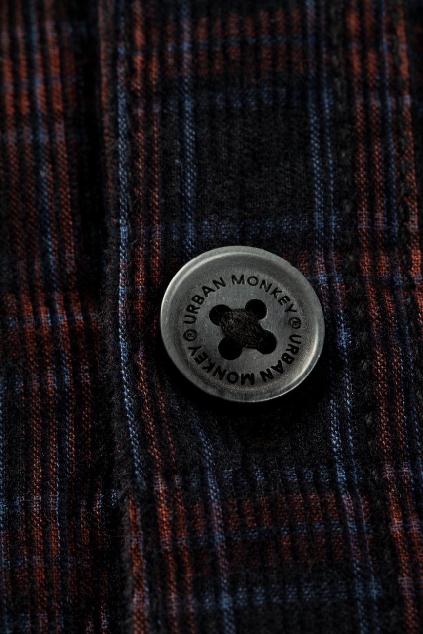 Check Corduroy Shirt 001 // oversized - Urban Monkey® - UM23A_SH_001D_XS/S