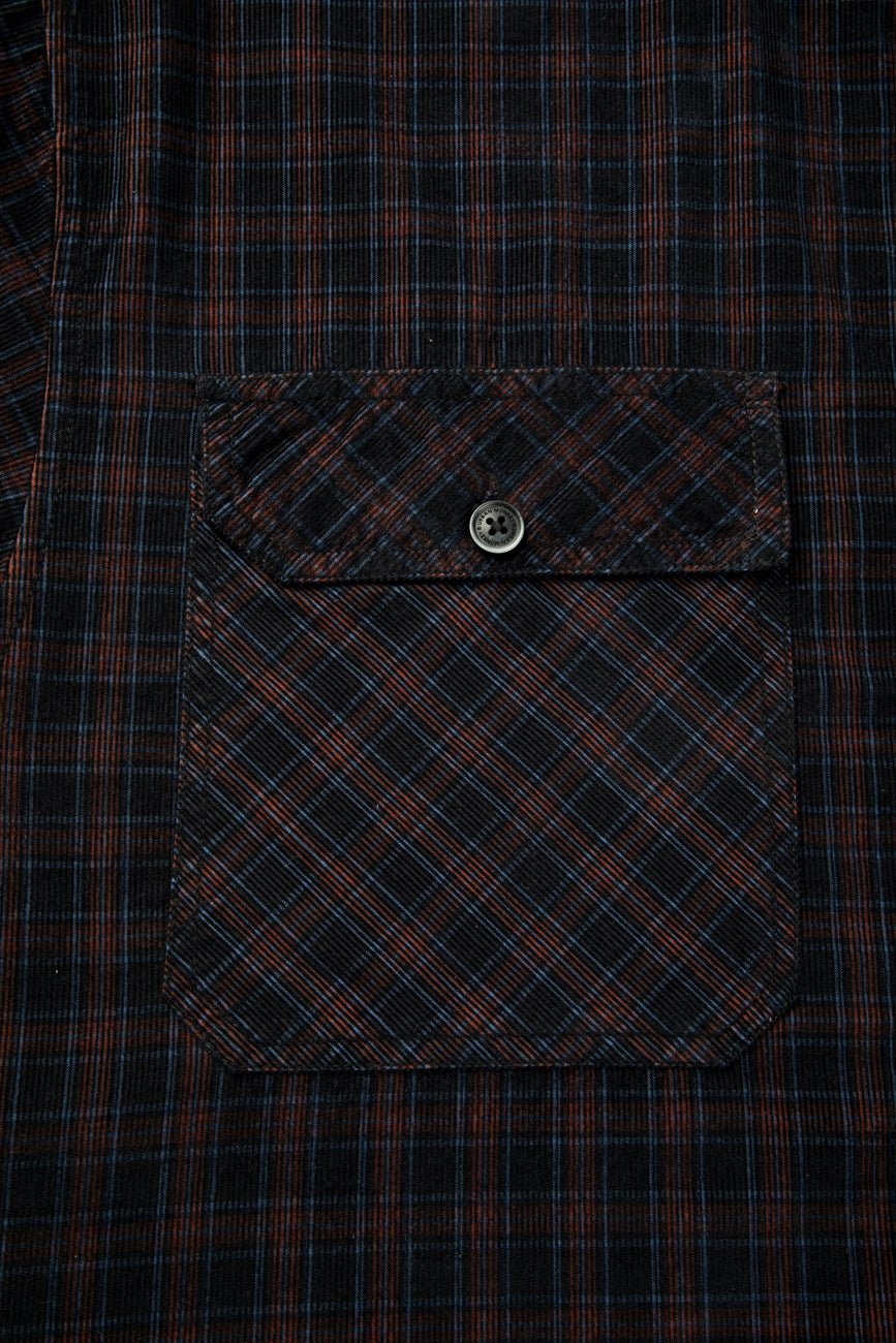 Check Corduroy Shirt 001 // oversized - Urban Monkey® - UM23A_SH_001D_XS/S