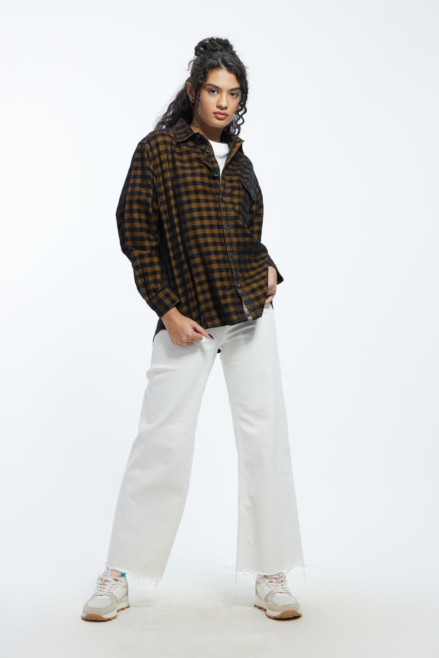 Check Corduroy Shirt 003 // regular fit - Urban Monkey® - UM23A_SH_001E_S