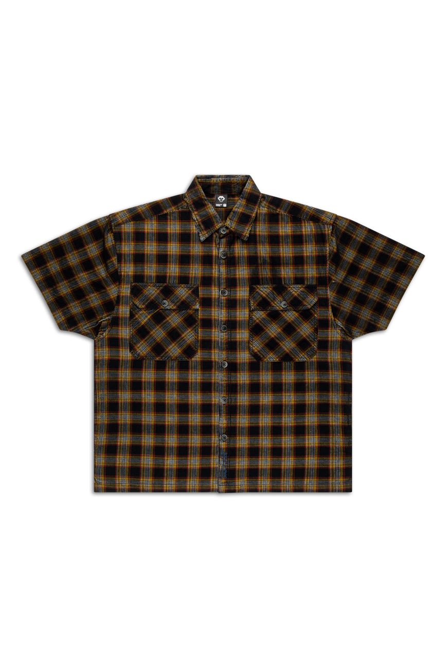 Check Corduroy Shirt 002 // oversized - Urban Monkey® - UM23A_SH_001B_XS/S