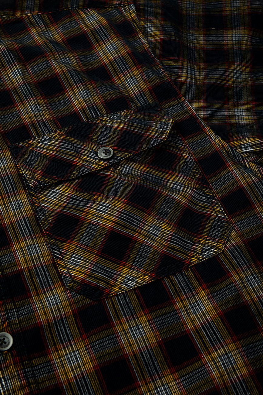 Check Corduroy Shirt 002 // oversized - Urban Monkey® - UM23A_SH_001B_XS/S