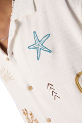 Coastal Soul Resort Shirt - Urban Monkey® - 25SHLF10_WH_S