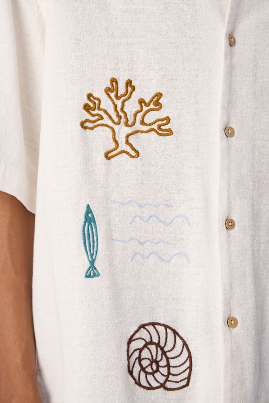 Coastal Soul Resort Shirt - Urban Monkey® - 25SHLF10_WH_S