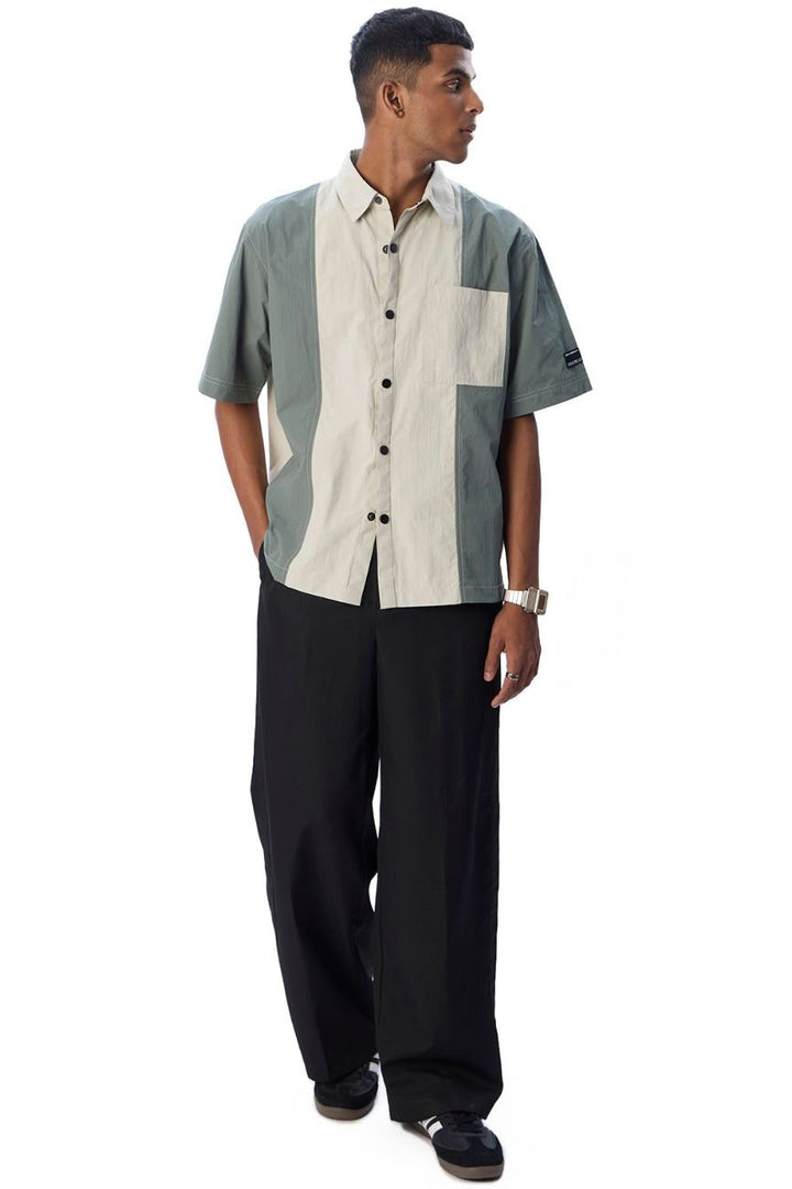 Colourblocked Casual Shirt // 001