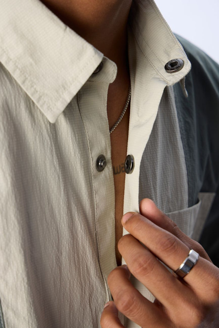 Colourblocked Casual Shirt // 001