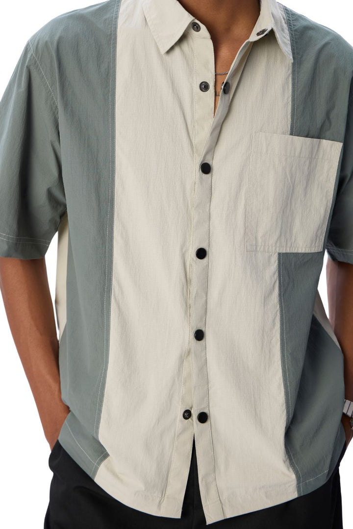 Colourblocked Casual Shirt // 001