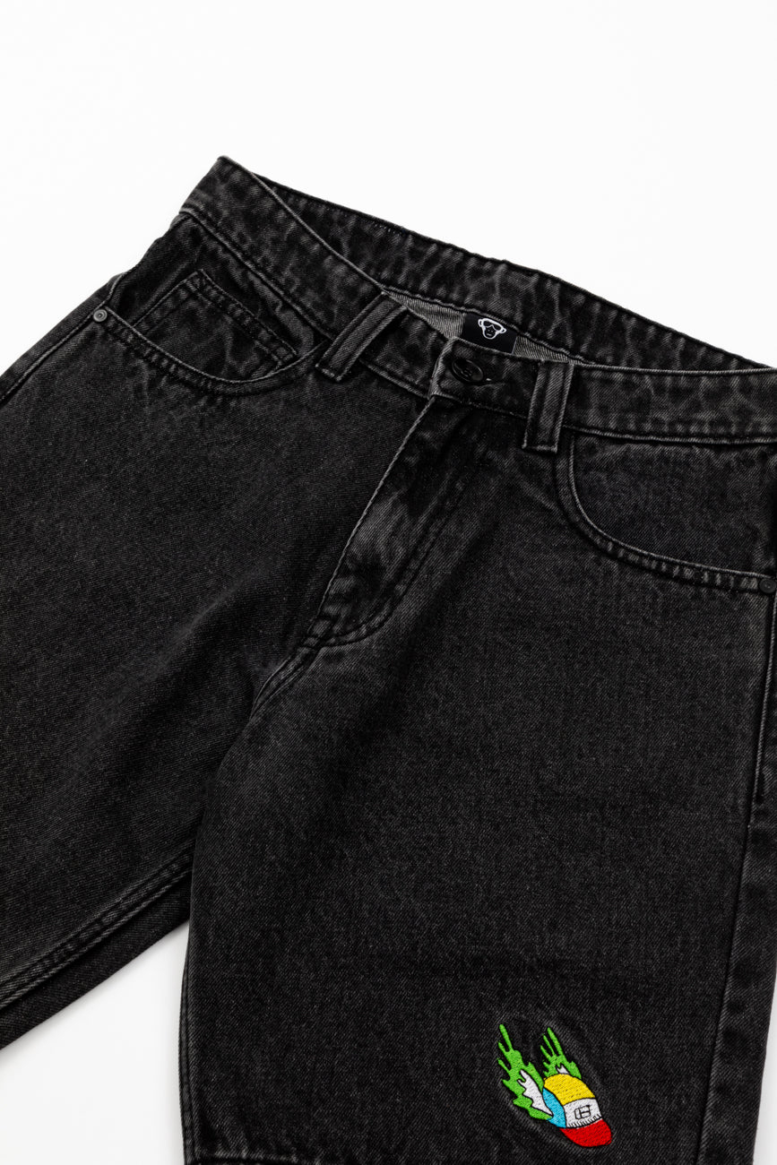 Denim Shorts // Black - Urban Monkey® - UM23A_DS_001_S