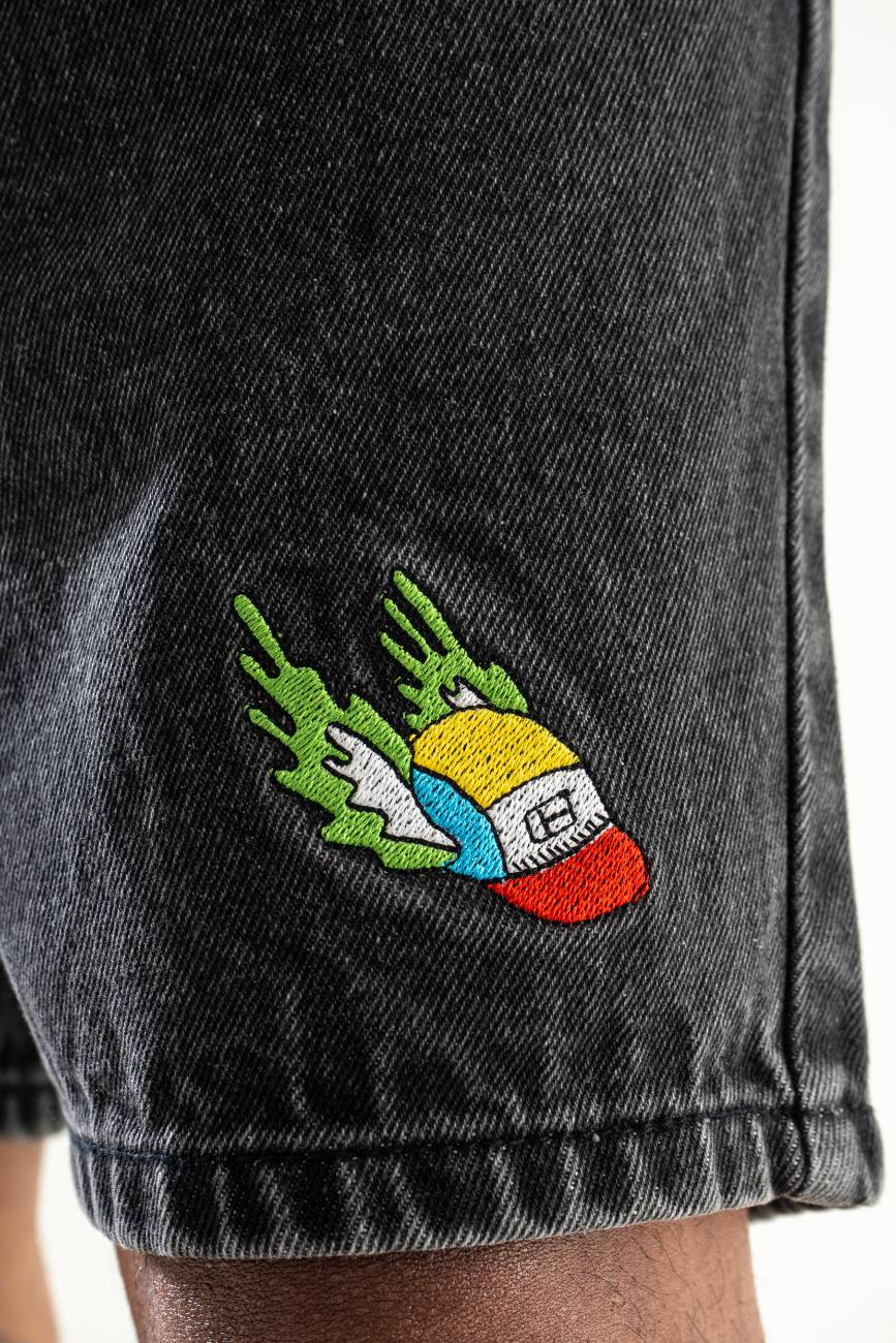Denim Shorts // Black - Urban Monkey® - UM23A_DS_001_S