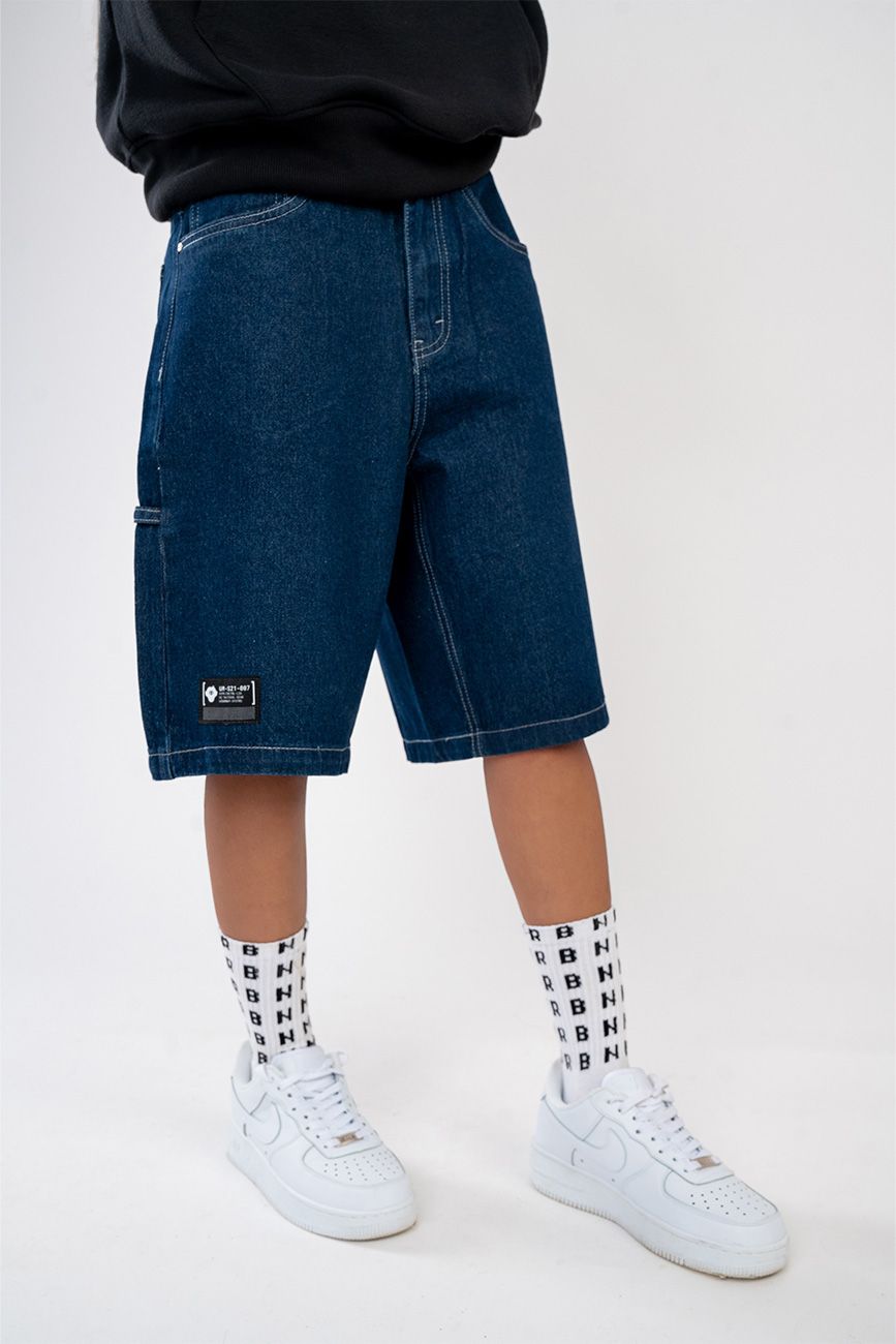 Denim Shorts // Dark Blue - Urban Monkey® - UM12047 _DRBLU_S