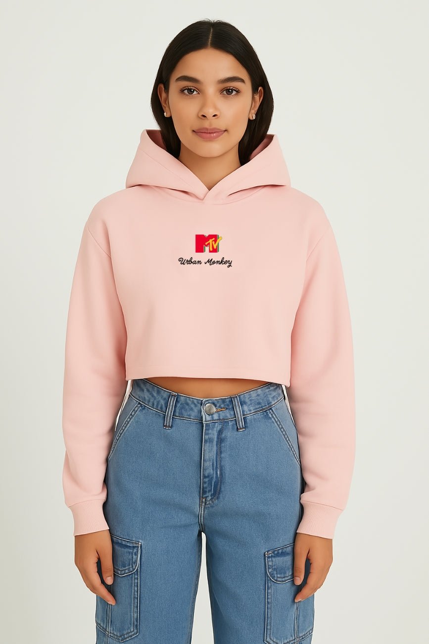 Flow Cropped Hoodie_MTV x Urban Monkey - Urban Monkey® - UM24A_MTV_H05_XS