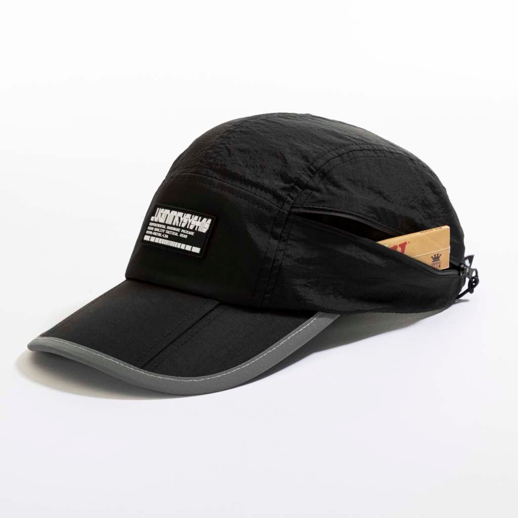 Foldable Camper Cap // Black - Urban Monkey® - 24FPD196_BLK