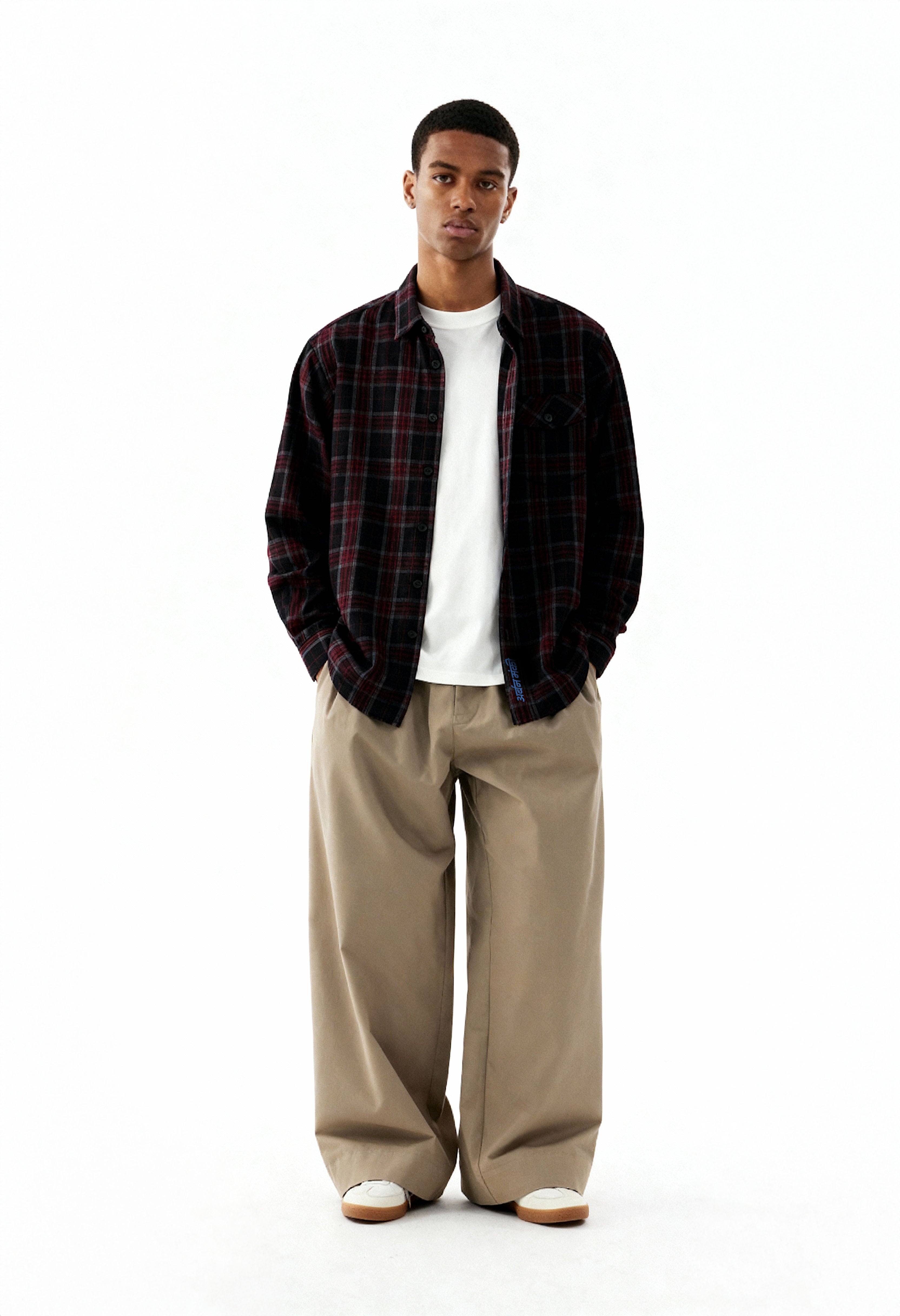 Check Corduroy Shirt 011 – Black Corduroy Regular Fit Shirt