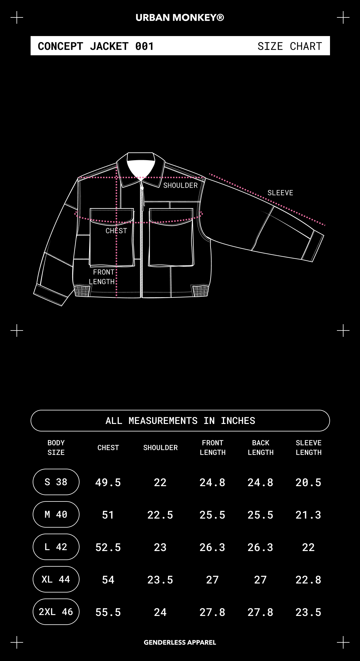 Size Chart Mobile Image