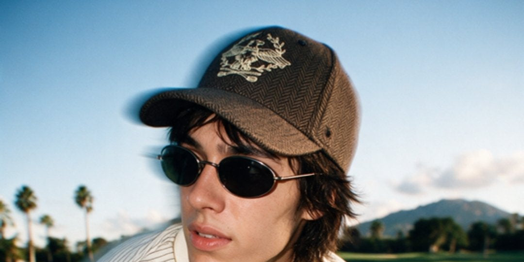 Man in the Double Eagle golf cap on the course
