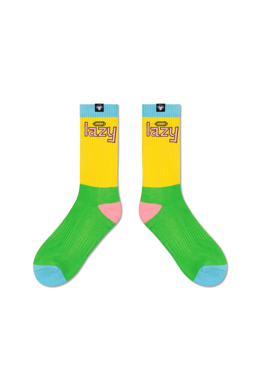 2 Pairs // Lazy + Cats socks - Urban Monkey® - UMSK003LZ_BLPK_S