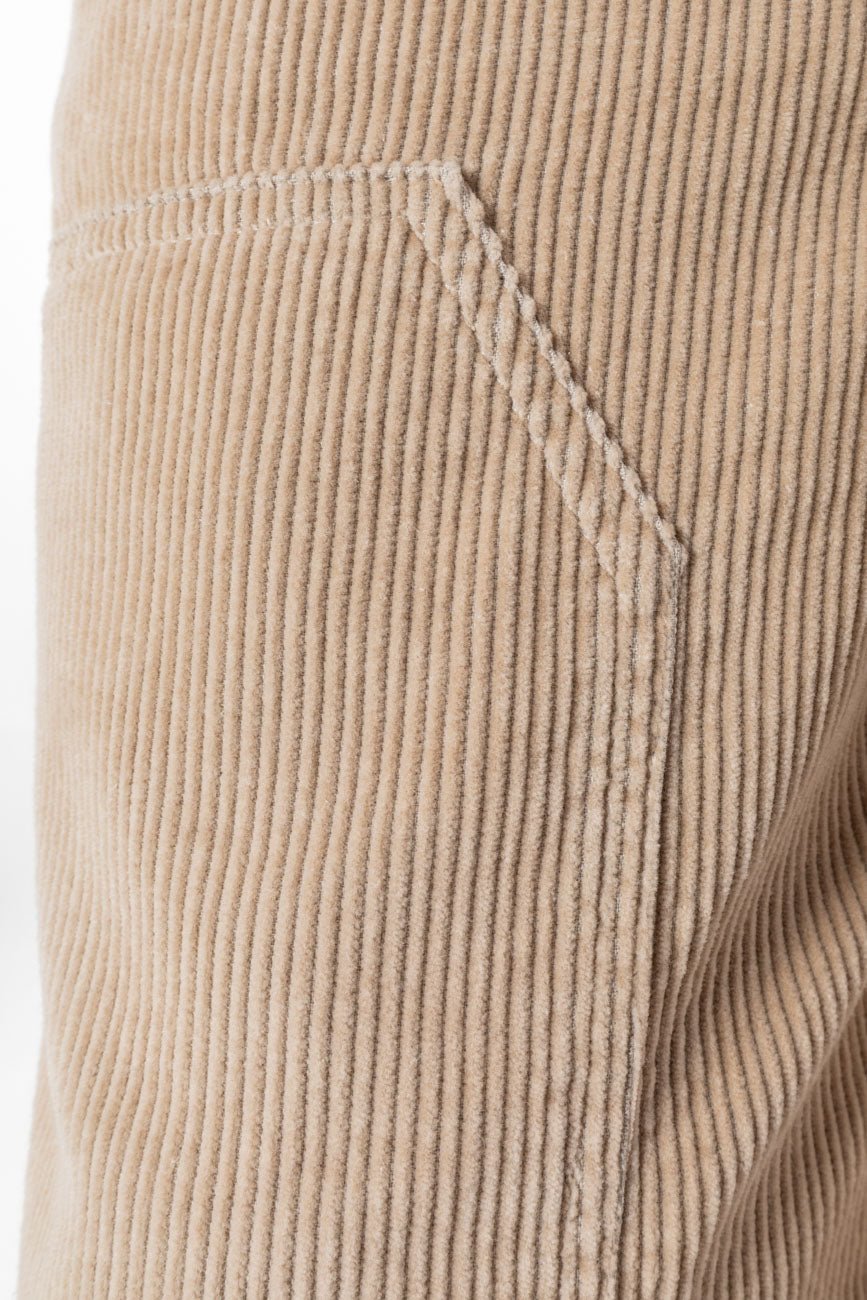 Loose Fit Corduroy Trousers // Khaki - Urban Monkey® - UM24A_CORE_PT_B_S