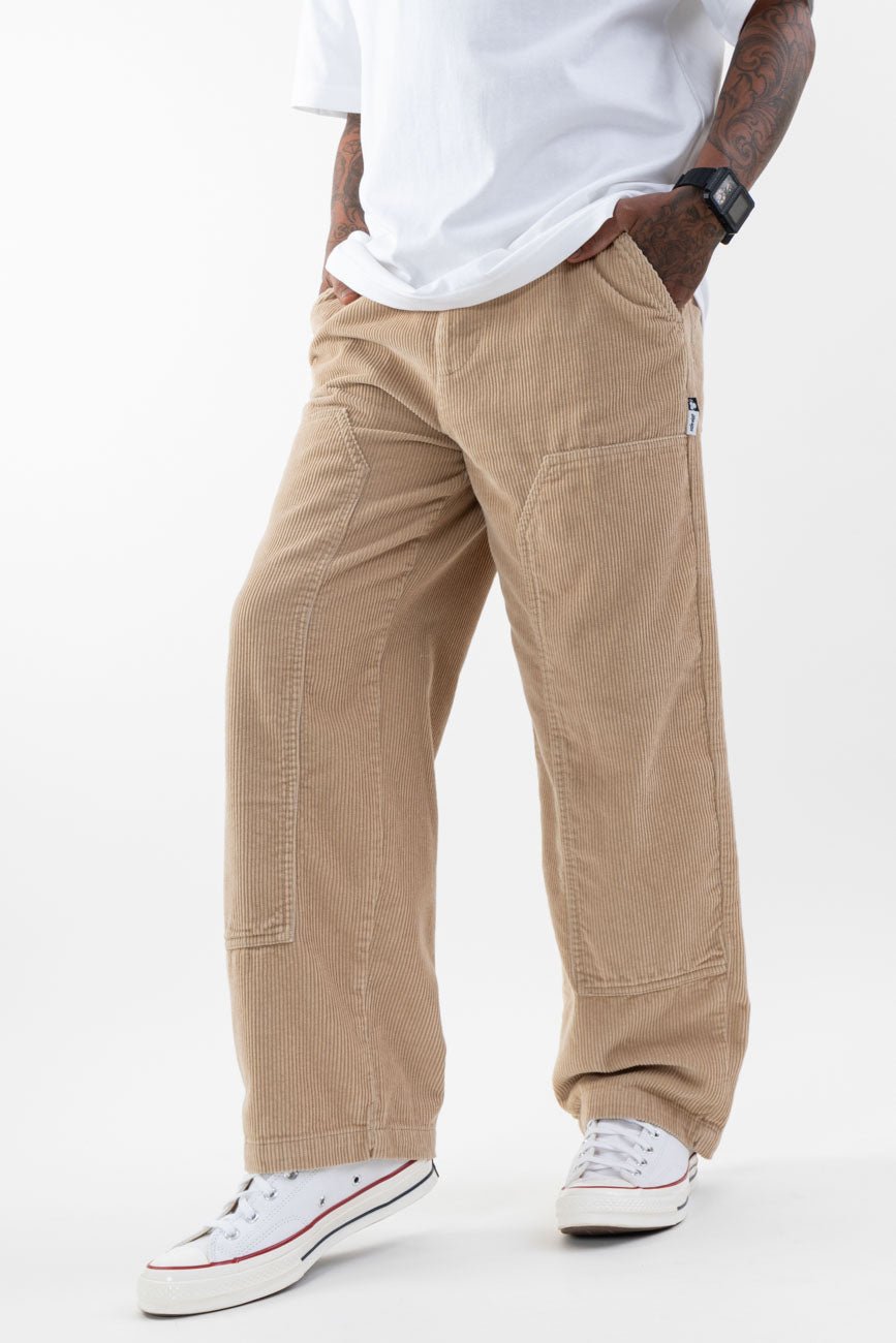 Loose Fit Corduroy Trousers // Khaki - Urban Monkey® - UM24A_CORE_PT_B_S