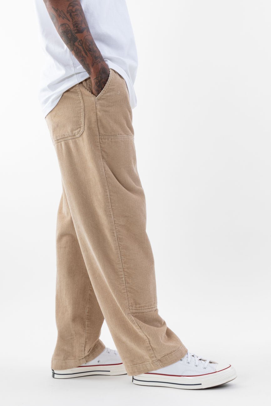Loose Fit Corduroy Trousers // Khaki - Urban Monkey® - UM24A_CORE_PT_B_S