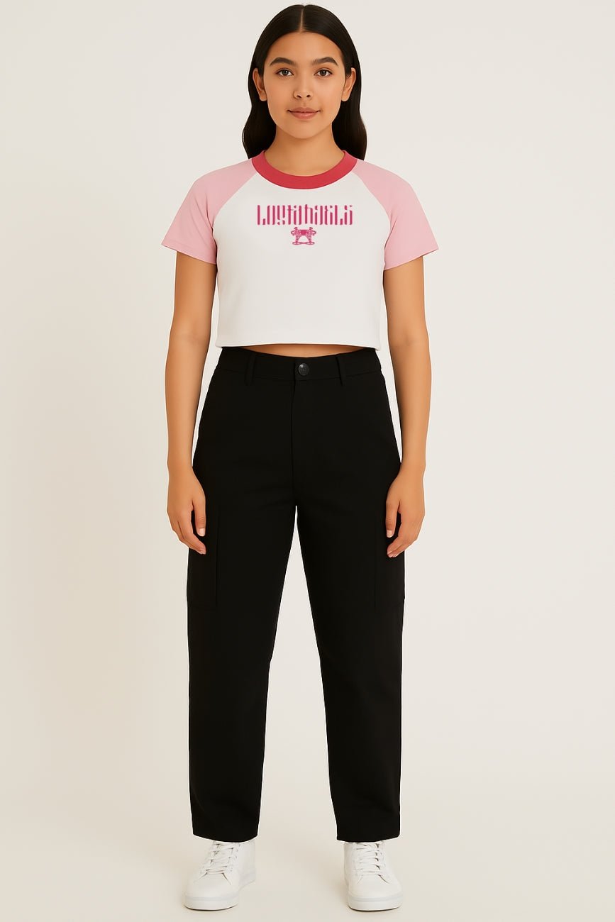 Lost Angels // Women’s Fitted Crop Top - Urban Monkey® - 25CTRG1_PN_XS