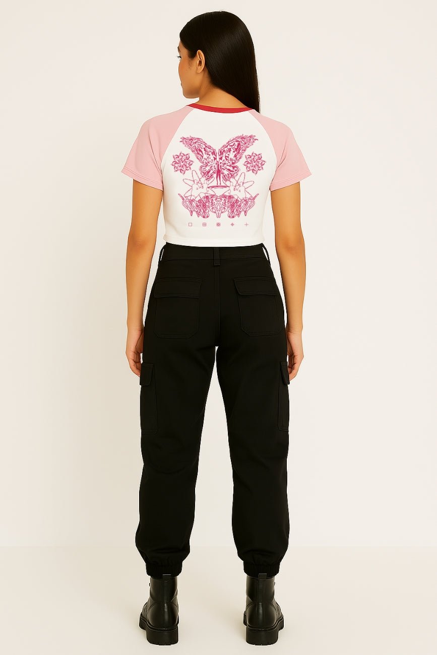 Lost Angels // Women’s Fitted Crop Top - Urban Monkey® - 25CTRG1_PN_XS