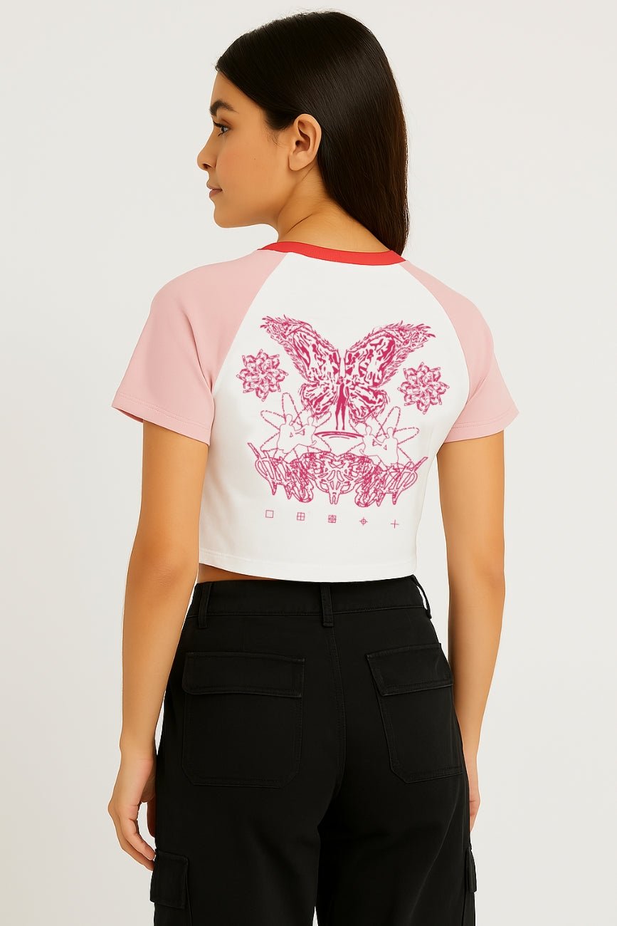 Lost Angels // Women’s Fitted Crop Top - Urban Monkey® - 25CTRG1_PN_XS