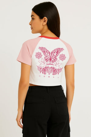 Lost Angels // Women’s Fitted Crop Top - Urban Monkey® - 25CTRG1_PN_XS