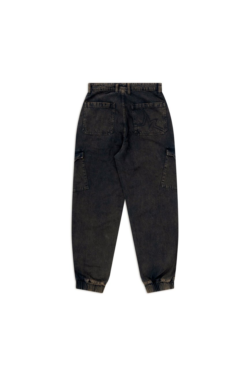 Low Key Royalty // Denim Cargo Joggers - Urban Monkey® - UM24A_DE_001_S