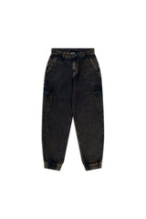 Low Key Royalty // Denim Cargo Joggers - Urban Monkey® - UM24A_DE_001_S